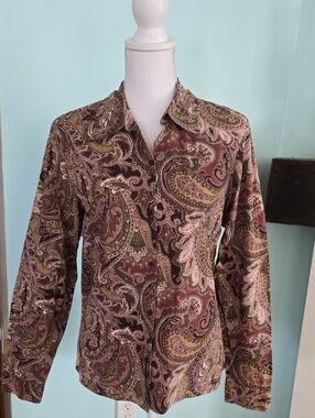 Geoffrey Beene Button Front Blouse 12